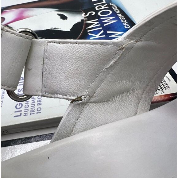 PRADA Cloudburst White Strappy 'Prada' Logo Platform Sandals Size EU37.5 - Picture 8 of 15